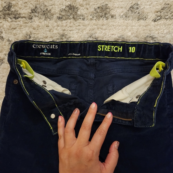 J. Crew/Crewcut Boys' corduroy pant in stretch fit Navy Blue Size 10 - Picture 3 of 3